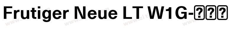 Frutiger Neue LT W1G字体转换